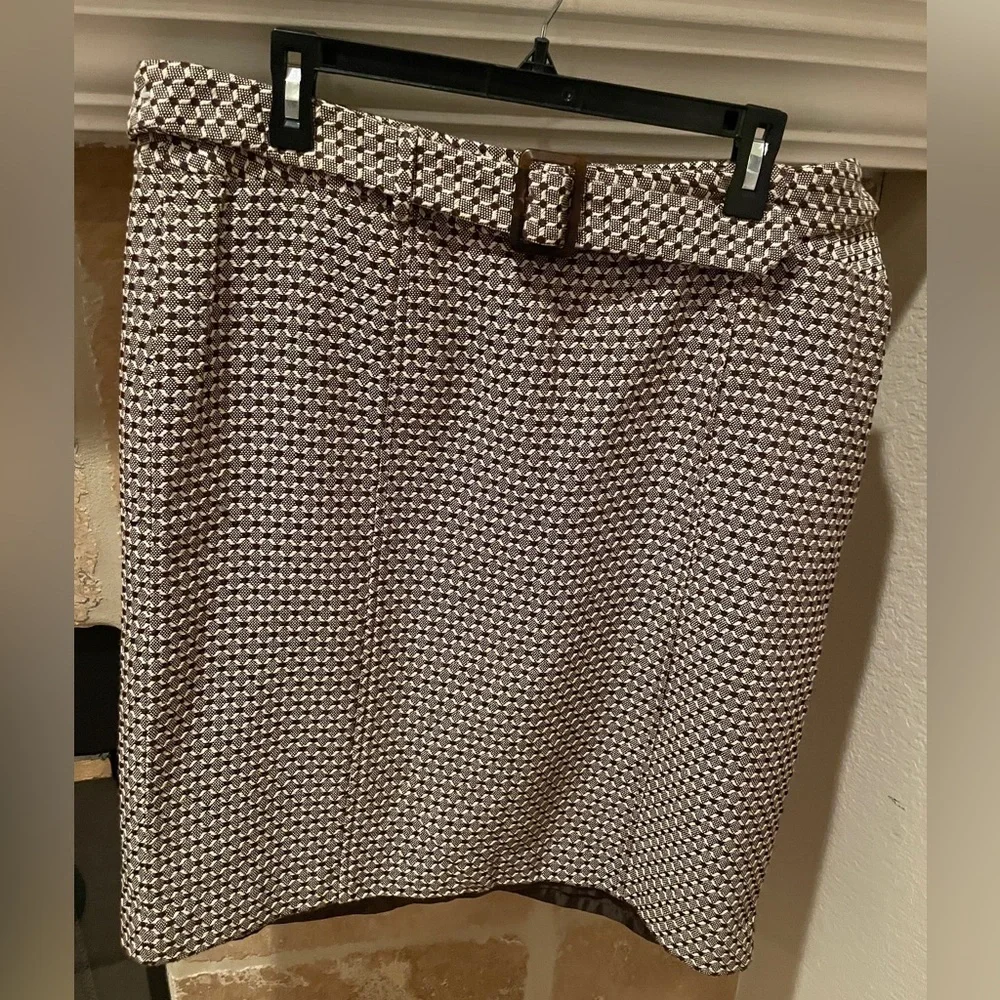 NWT Jones Wear VTG brown tweed skirt Old Money Business Career 18
